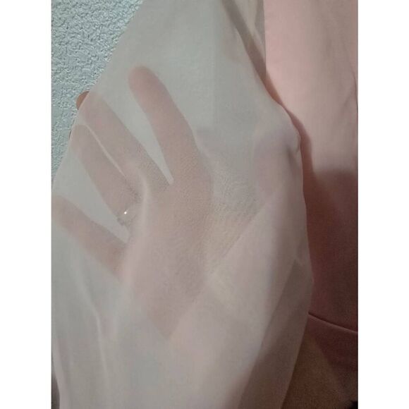 Vintage Custom Satin and Chiffon Swing Dress - Picture 4 of 5